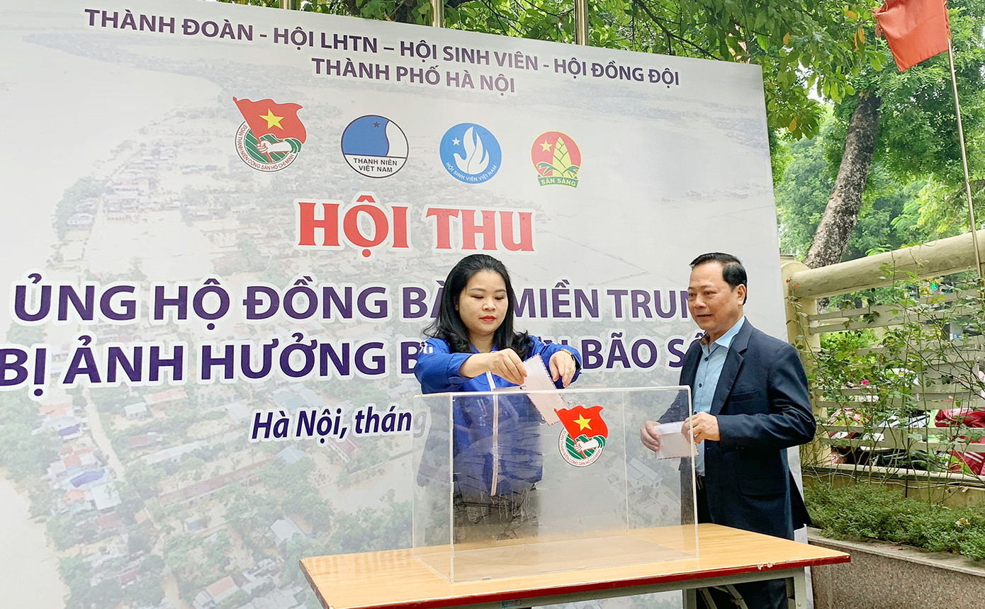 Tuổi trẻ Thủ đô ủng hộ nguồn lực, hỗ trợ đồng bào miền Trung ảnh 3