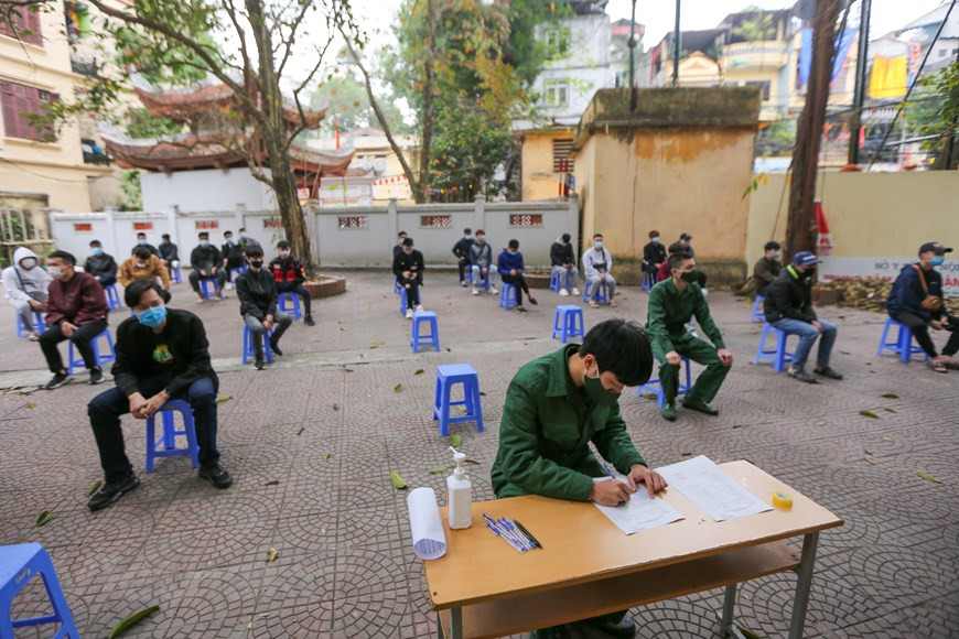 Xét nghiệm COVID-19 cho tân binh Thủ đô trước ngày giao quân ảnh 2