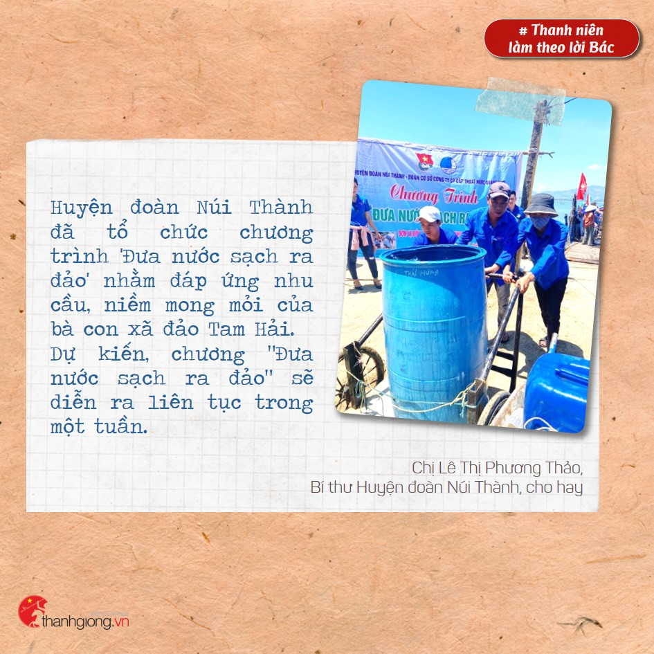 Đưa nước ngọt ra đảo xa giúp bà con “giải khát“ ảnh 4