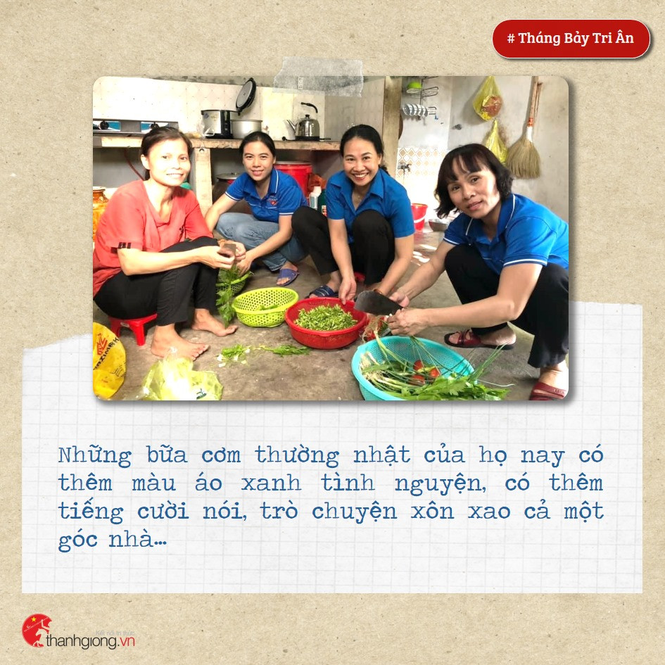 Tháng Bảy tri ân: Những bữa cơm cùng màu áo xanh nghĩa tình ảnh 3