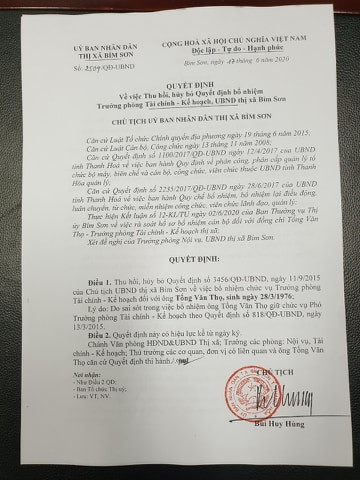 Thu hồi, huỷ bỏ quyết định bổ nhiệm 'thần tốc' một trưởng phòng ở Thanh Hóa ảnh 2