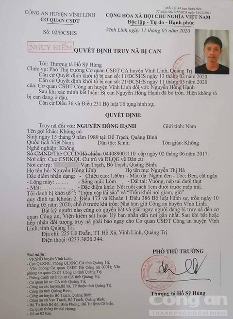 Bắt kẻ vượt ngục trốn từ Quảng Trị ra Hà Nội ảnh 1