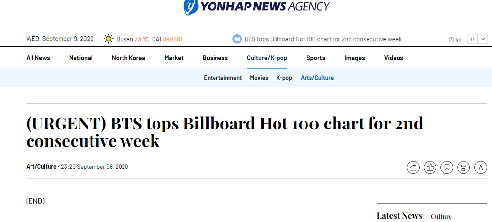 “Trượt ngang” trên BXH Billboard Hot 100, BTS khiến truyền thông Hàn dậy sóng lúc nửa đêm ảnh 4