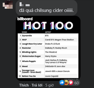 “Trượt ngang” trên BXH Billboard Hot 100, BTS khiến truyền thông Hàn dậy sóng lúc nửa đêm ảnh 10