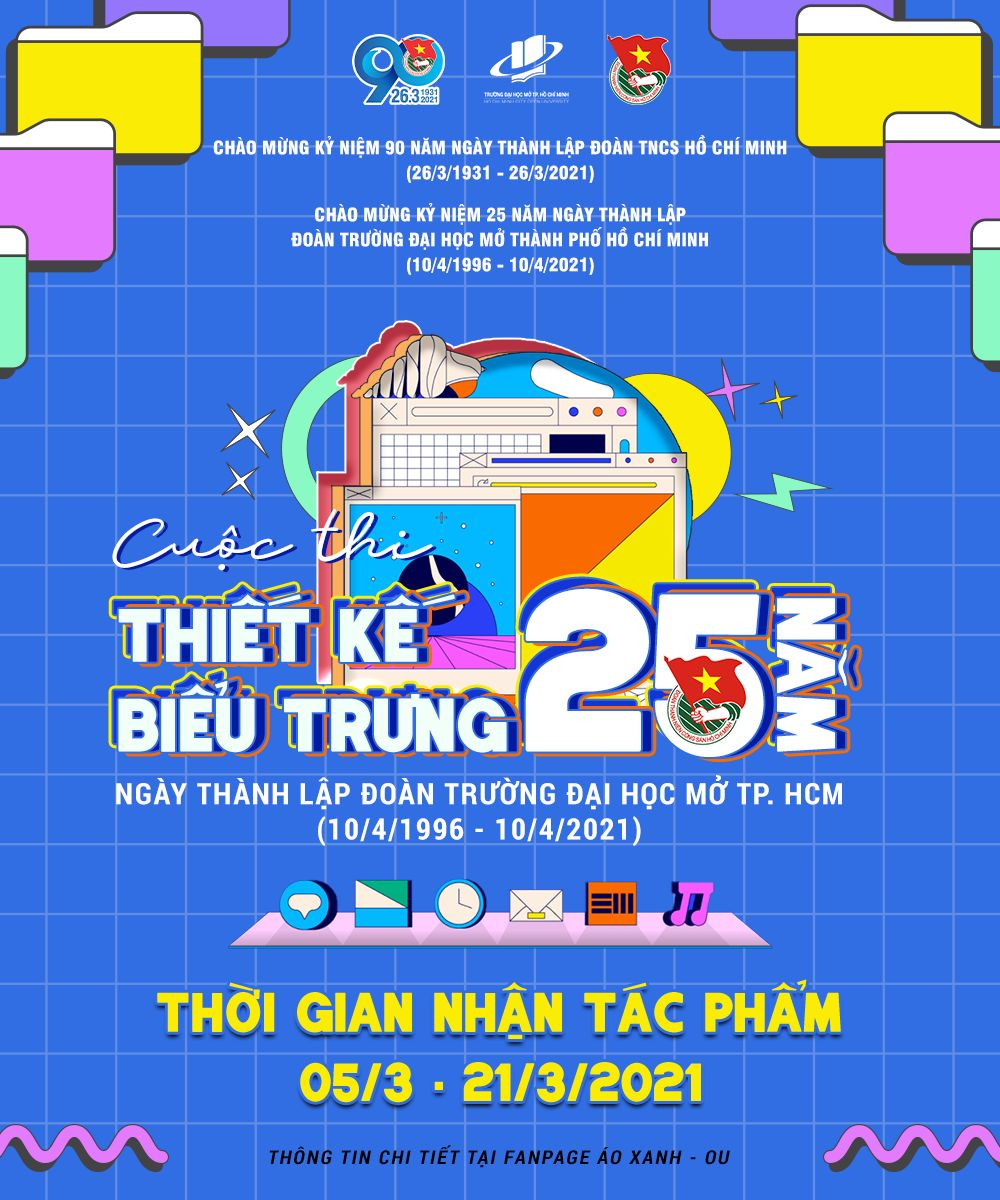 Cuộc thi “THIẾT KẾ BIỂU TRƯNG 25 NĂM” nhận được sự quan tâm cực lớn từ các bạn sinh viên, rất nhiều tác phẩm được gửi đến và các giải thưởng có giá trị đã được trao tặng. Tháng Thanh niên 2021: Sinh viên Đại học Mở TP.HCM trổ tài với nhiều cuộc thi thú vị ảnh 5