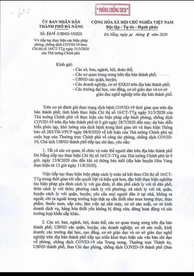 Người dân Đà Nẵng tiếp tục cách ly xã hội, phát phiếu đi chợ 3 ngày/ lần ảnh 1