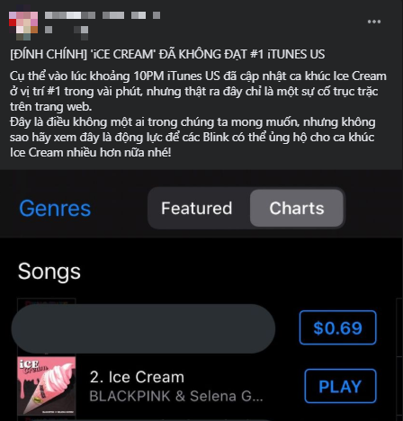 Thành tích “Ice Cream” sau 12 giờ: Tung hoành YouTube nhưng khiến fan mừng hụt ở iTunes ảnh 4