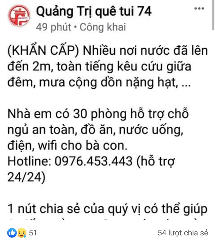 Rạng sáng 18/10: Nước lũ lên nhanh, người dân Quảng Trị kêu cứu trên mạng xã hội ảnh 8