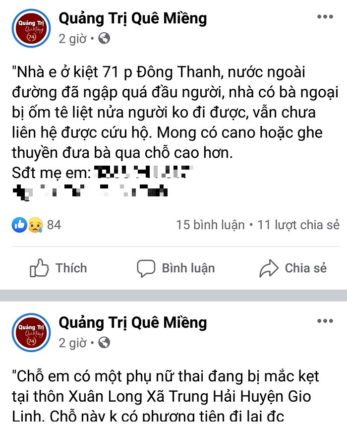Rạng sáng 18/10: Nước lũ lên nhanh, người dân Quảng Trị kêu cứu trên mạng xã hội ảnh 2