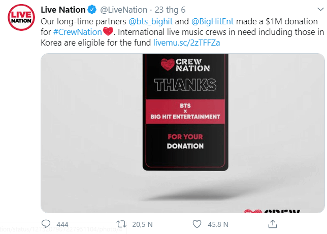 BTS và Big Hit chi tiền “khủng” để ủng hộ nhân viên live concert trên toàn cầu ảnh 2