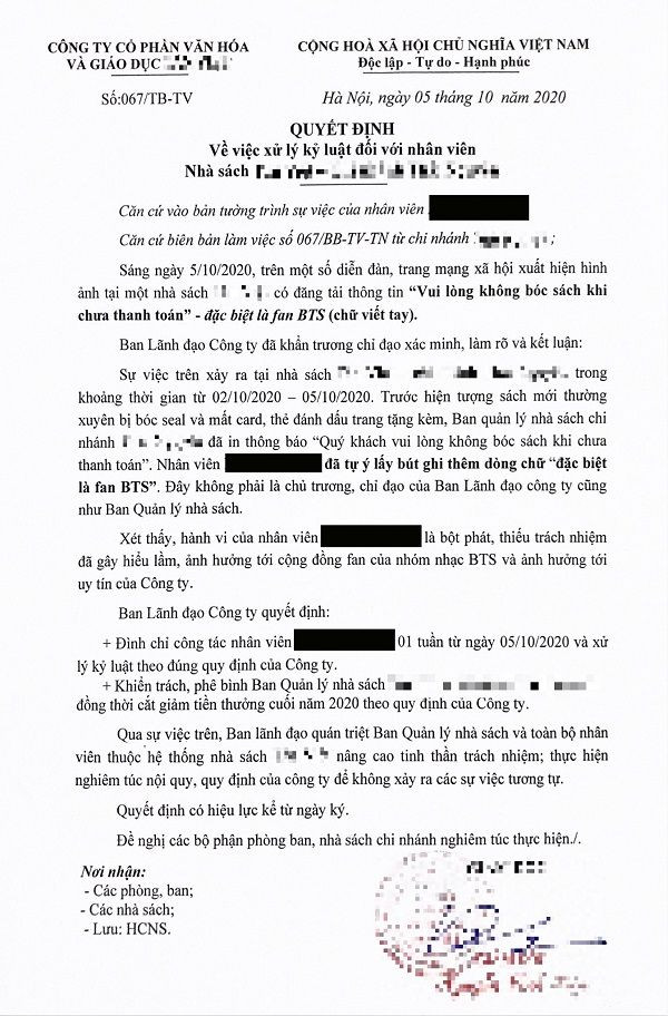 Một nhà sách "tố" fan BTS có hành vi thiếu văn minh và “lời hồi đáp” bất ngờ của V-ARMY ảnh 6