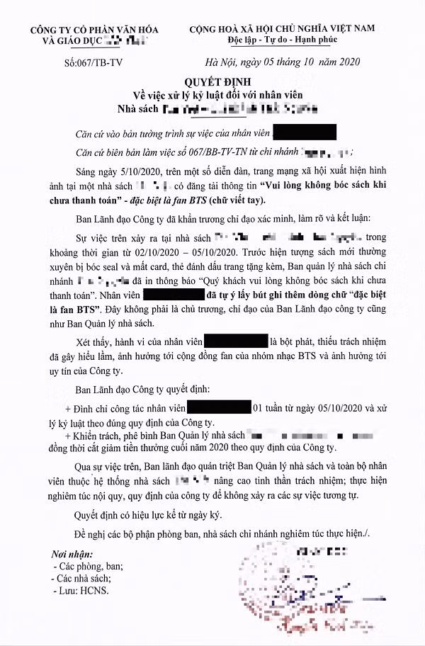 Một nhà sách "tố" fan BTS có hành vi thiếu văn minh và “lời hồi đáp” bất ngờ của V-ARMY ảnh 6