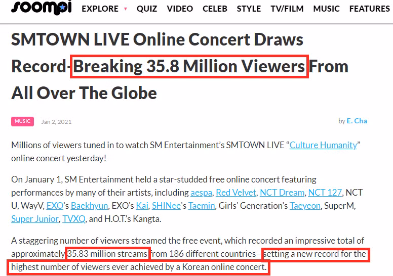 SM vượt mặt BTS, nắm giữ kỷ lục concert online có nhiều người xem nhất Hàn Quốc? ảnh 2