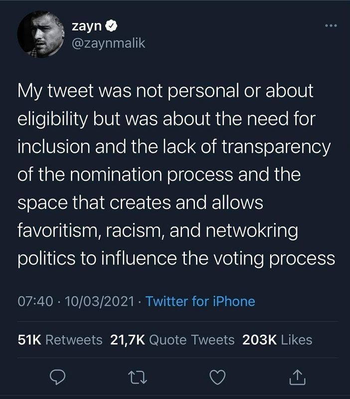 Trước thềm trao giải Grammys, Zayn Malik bỗng “đăng đàn” tố BTC không minh bạch ảnh 3
