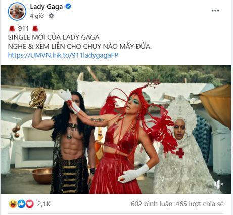 Fan của Lady Gaga đang “chìm đắm” trong sung sướng khi thấy idol sử dụng tiếng Việt Thì ra Lady Gaga “biết” tiếng Việt, còn kêu gọi các fan “xem ngay và liền MV 911 cho chụy” ảnh 1