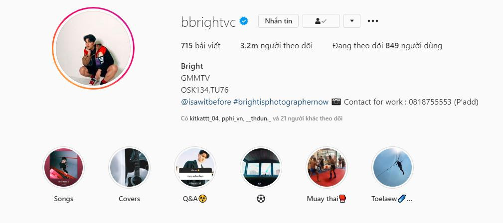 Hot Instagramer chính hiệu với hơn 3,2 triệu người theo dõi Bright (2gether The Series) “bỏ túi” hàng loạt thành tích chỉ trong một thời gian ngắn ảnh 2