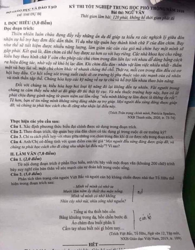 Thi tốt nghiệp THPT đợt 2: Đề Văn “bẻ lái” với “Việt Bắc” khiến nhiều thí sinh chới với ảnh 5