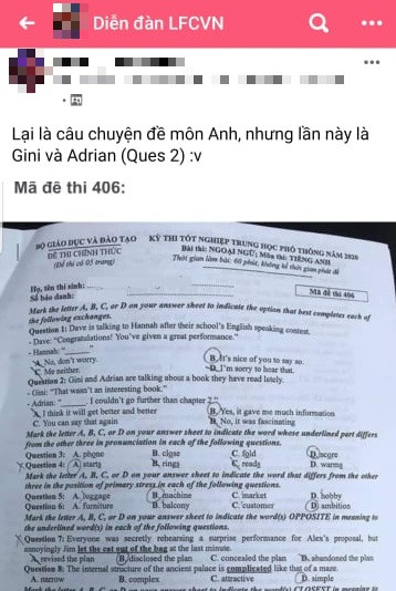 Vì sao fan Liverpool “phát cuồng” với đề thi tốt nghiệp THPT môn Anh năm 2020? ảnh 3