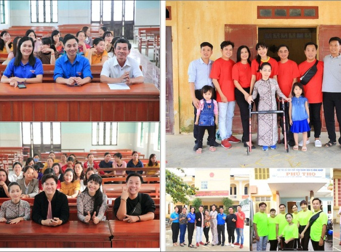 Thanh niên Bình Phước cùng văn nghệ sĩ vượt nghìn dặm cứu trợ cô, trò vùng lũ ảnh 3