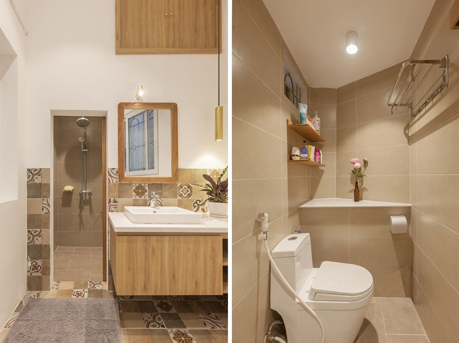 Nhà ống 3 tầng lột xác sau cải tạo, ban công thành khu bếp tuyệt đẹp ảnh 10