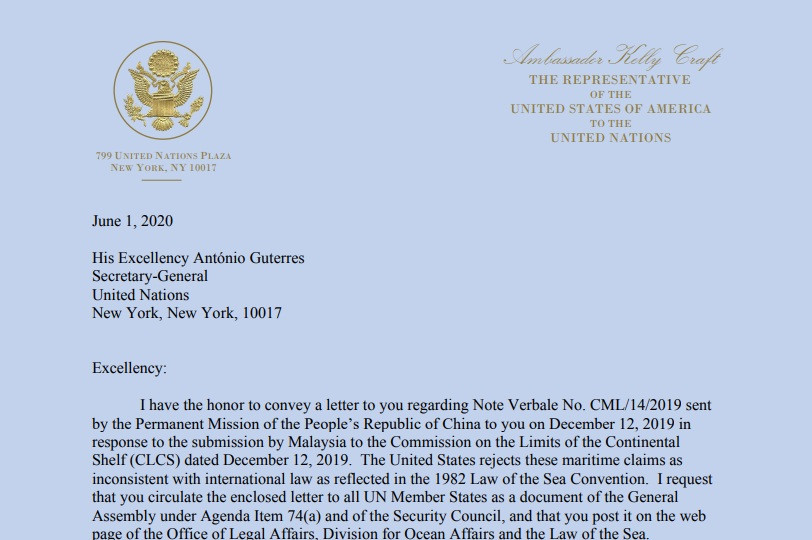 Mỹ gửi công hàm lên LHQ phản đối yêu sách 'Tứ Sa' của Trung Quốc trên biển Đông ảnh 2
