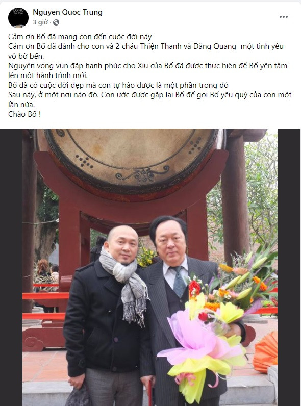 Nhạc sĩ Quốc Trung viết tâm thư tiễn biệt bố - NSND Trung Kiên ảnh 1