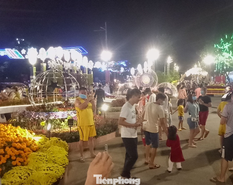 Không về quê ăn Tết, công nhân tại Bình Dương đến Hội hoa ‘check in’ ảnh 2