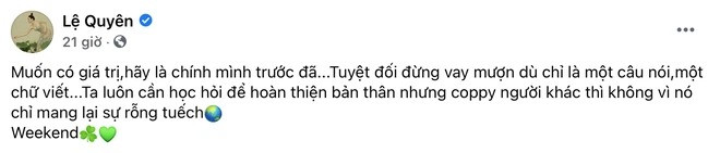 Bài đăng nào khiến Lệ Quyên bị cho là đá xéo “bạn thân một thời” Hồ Ngọc Hà? ảnh 5