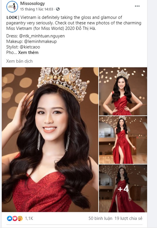 Fans quốc tế nói gì về nhan sắc của Hoa hậu Đỗ Thị Hà sau 2 tháng đăng quang? ảnh 1
