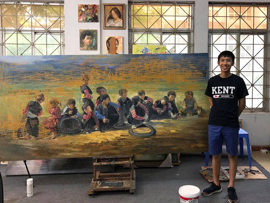 Du học sinh Mỹ đấu giá tranh online ủng hộ chống dịch COVID-19 ảnh 1