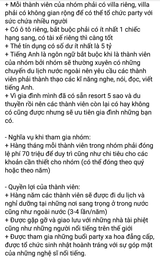 Đăng thông báo tuyển F4 thẻ tín dụng có số dư ít nhất 5 tỉ, trang Confession gây tranh cãi ảnh 2