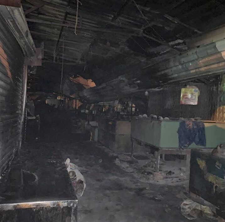 Cháy lớn làm nhiều kiốt tại chợ Phước Long bị thiêu rụi ảnh 1