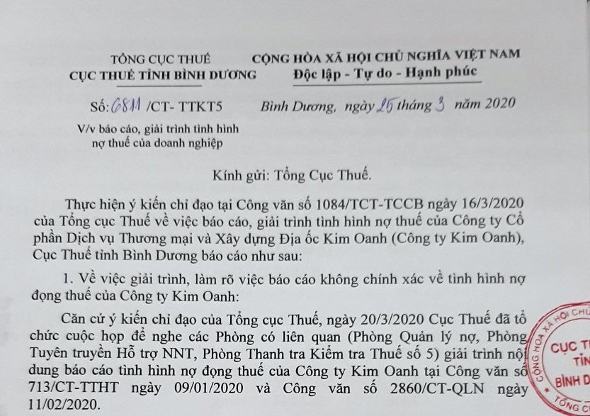 Cục Thuế Bình Dương xử lý cán bộ tham mưu ký văn bản 'gian dối' ảnh 1