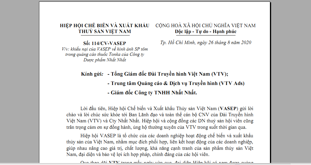 Doanh nghiệp dừng quảng cáo vì bị phản ánh làm xấu hình ảnh tôm Việt Nam ảnh 1