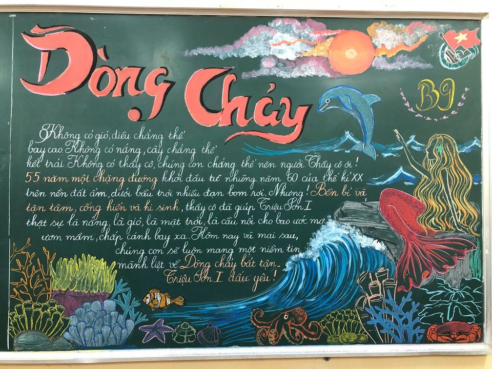 Những bài báo tường được viết bảng cực ấn tượng kỉ niệm ngày Nhà giáo Việt Nam 20/11 ảnh 2