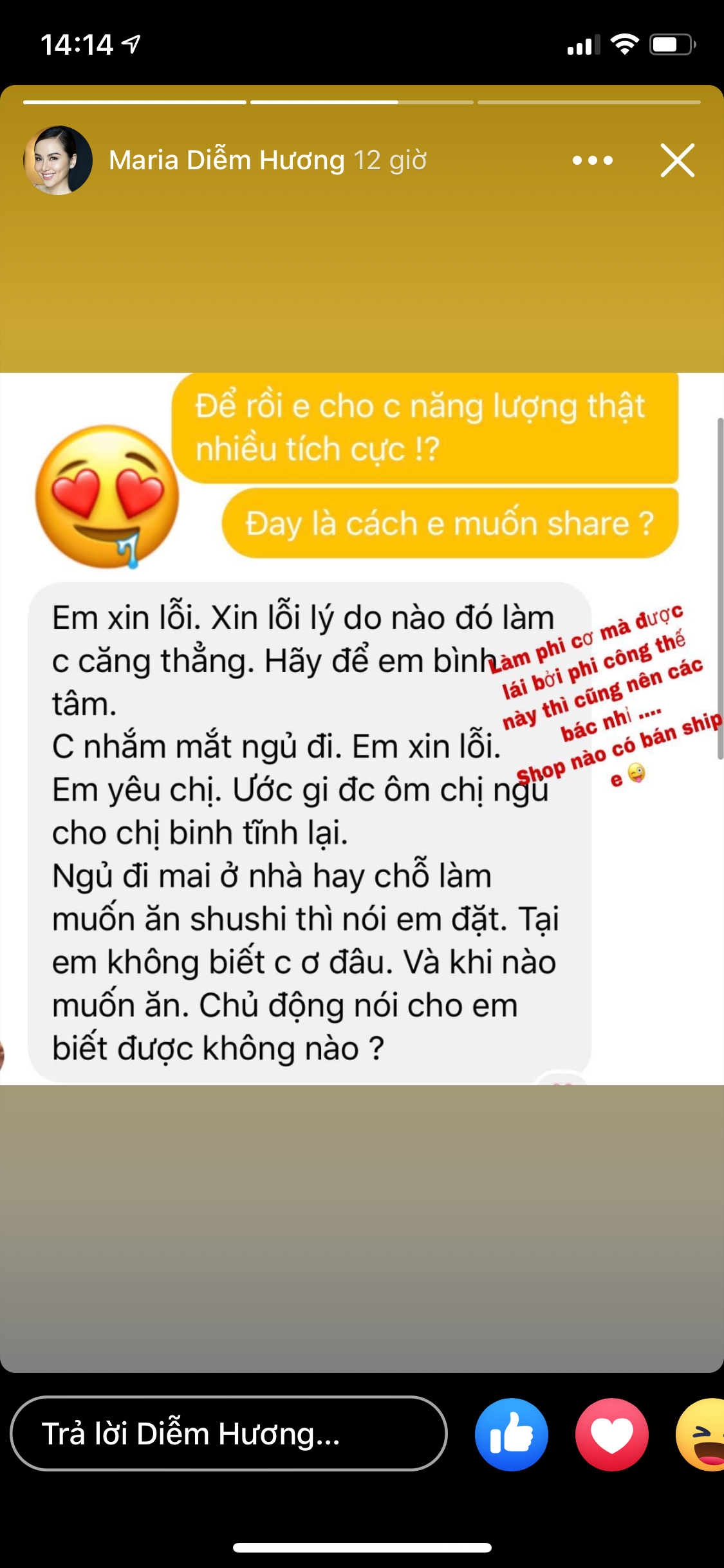 Chia sẻ đoạn chat tình tứ, Hoa hậu Diễm Hương bị nghi có tình mới kém tuổi ảnh 1