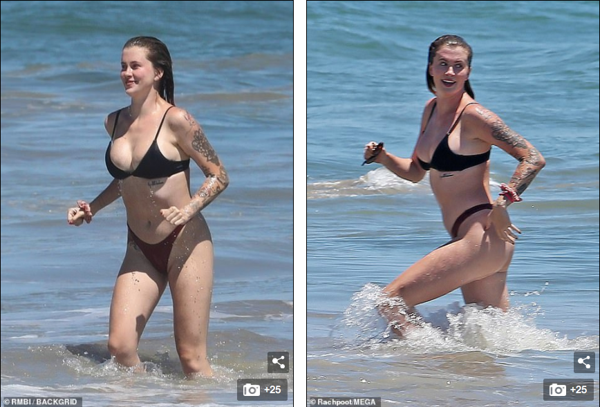 Mẫu 9x Ireland Baldwin 'thả thính' với bikini nhỏ xíu, siêu 'bốc lửa' ở biển ảnh 8
