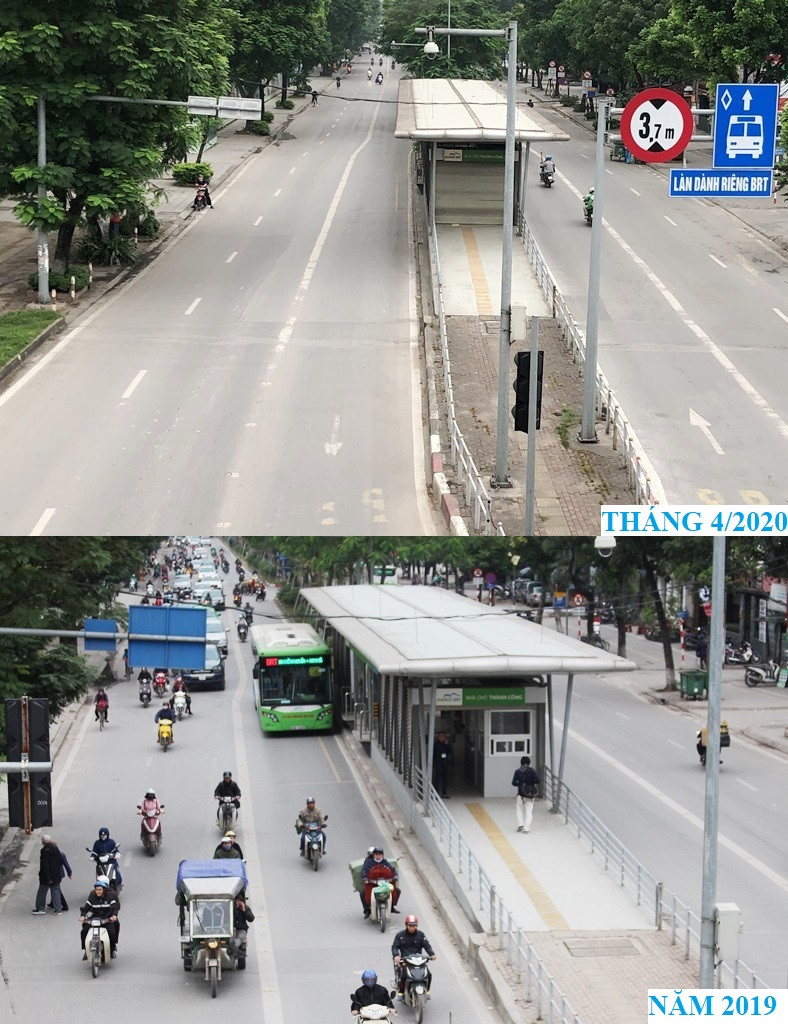 Những hình ảnh khác thường của giao thông Hà Nội sau 20 ngày cách ly xã hội ảnh 6