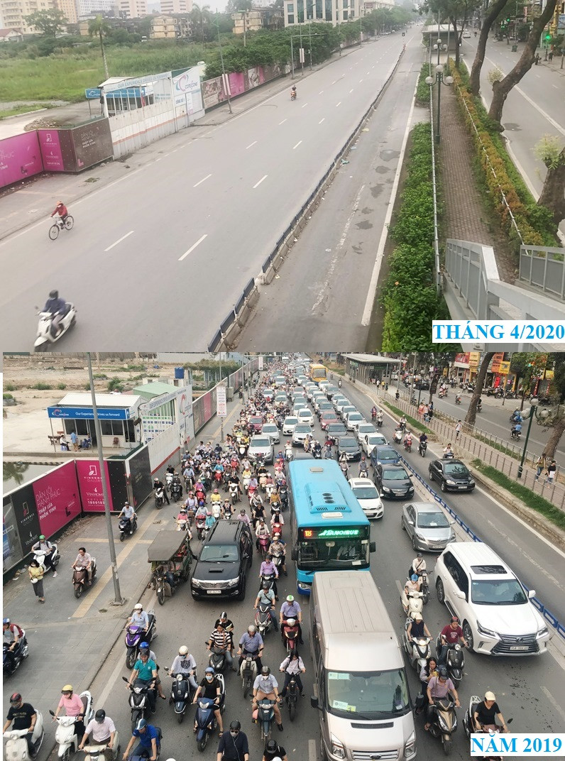 Những hình ảnh khác thường của giao thông Hà Nội sau 20 ngày cách ly xã hội ảnh 4