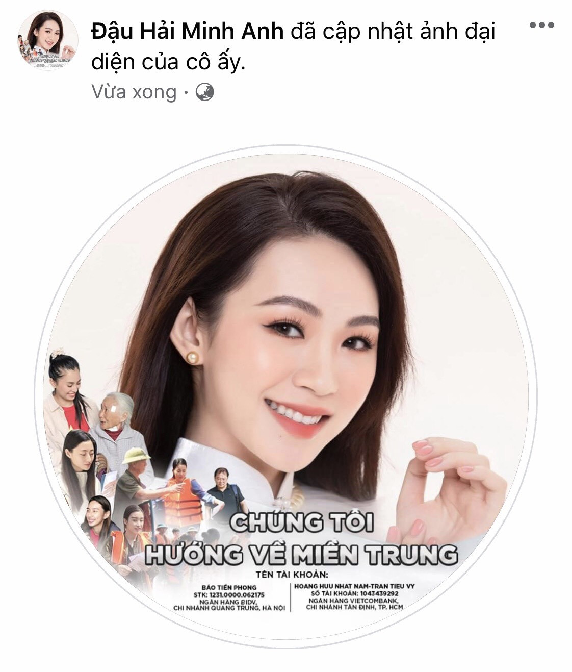 Thí sinh HHVN 2020 chia sẻ đầy xúc động, đồng loạt thay avatar hướng về miền Trung ảnh 12