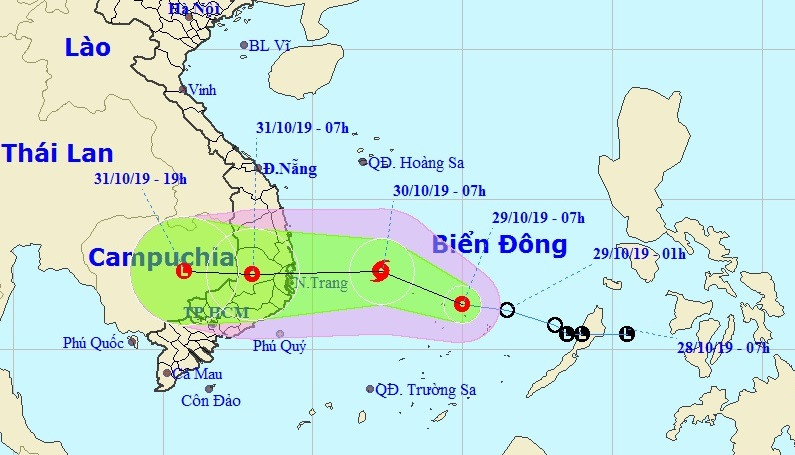 Bão di chuyển phức tạp, chiều tối mai đổ bộ Nam Trung bộ ảnh 1