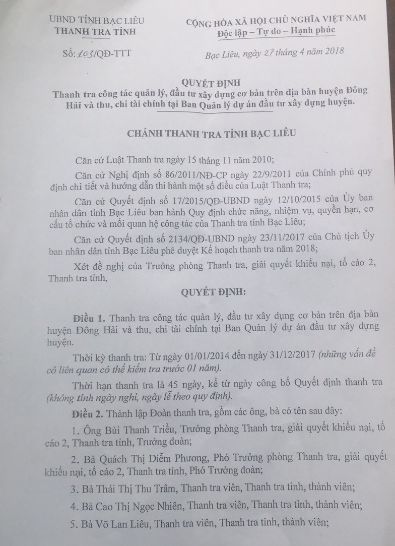 Cán bộ vi phạm chuyển vào tài khoản thành viên đoàn thanh tra 134 triệu đồng ảnh 1