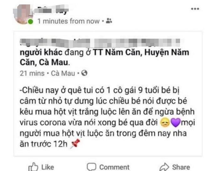 Facebook 'Dâu Tây' bị phạt vì đăng tin sai sự thật dịch Covid- 19 ảnh 1