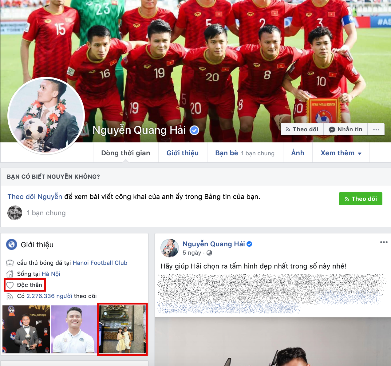 Quang Hải lặng lẽ đặt trạng thái “Độc thân” nhưng vẫn để ảnh chụp cùng Huỳnh Anh? ảnh 2