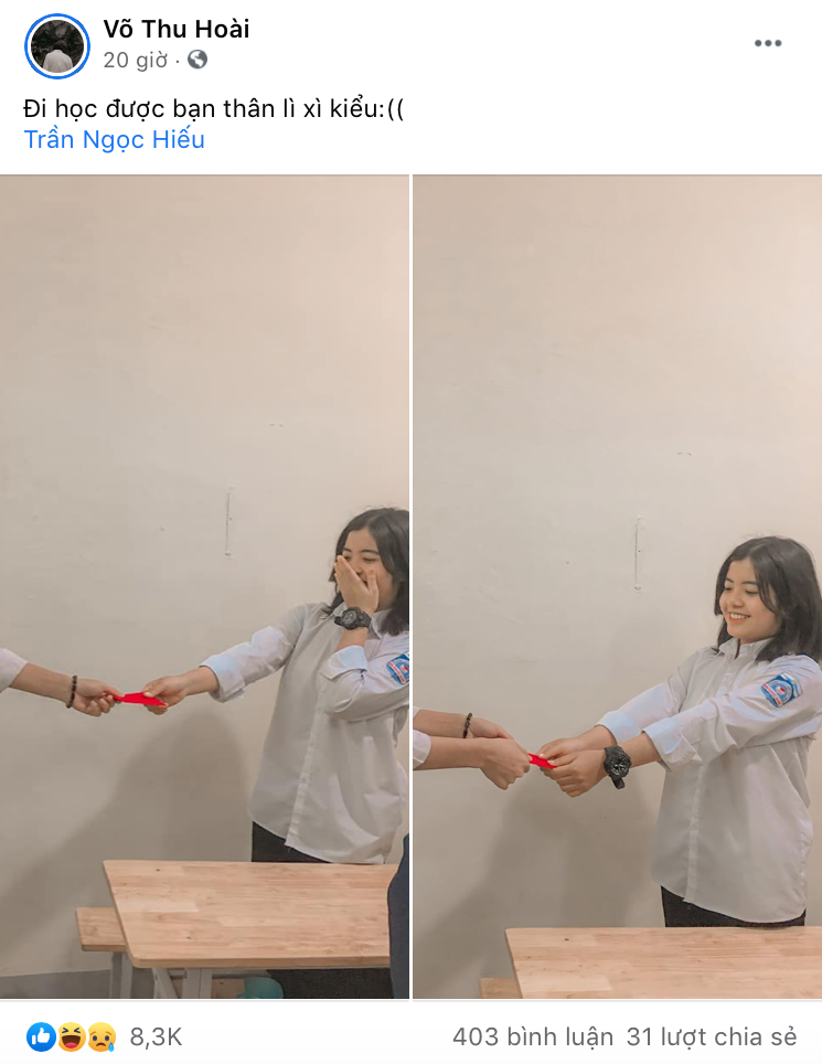 Tình hình đi học những ngày đầu năm: Hào hứng lì xì nhau, có teen quên cách cầm bút ảnh 3