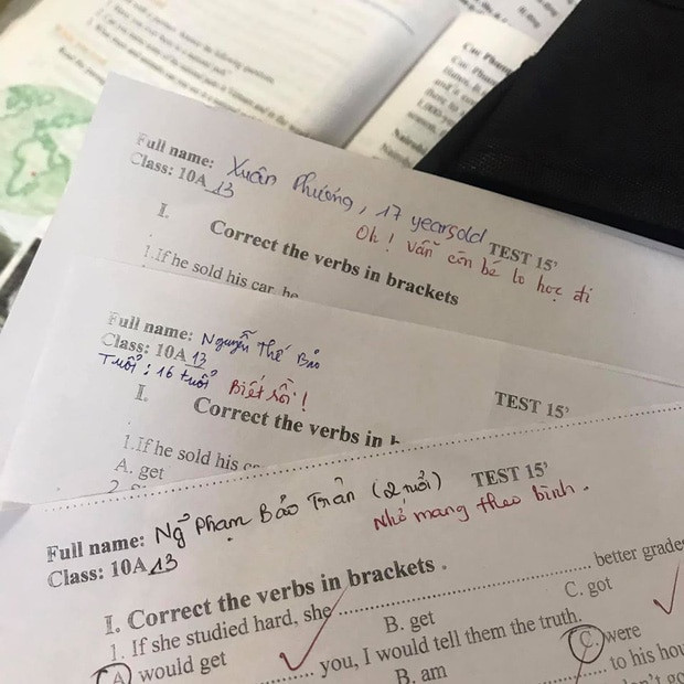 “Khai gian” tuổi trên bài kiểm tra, teen câm lặng trước lời đáp hài hước của cô ảnh 1