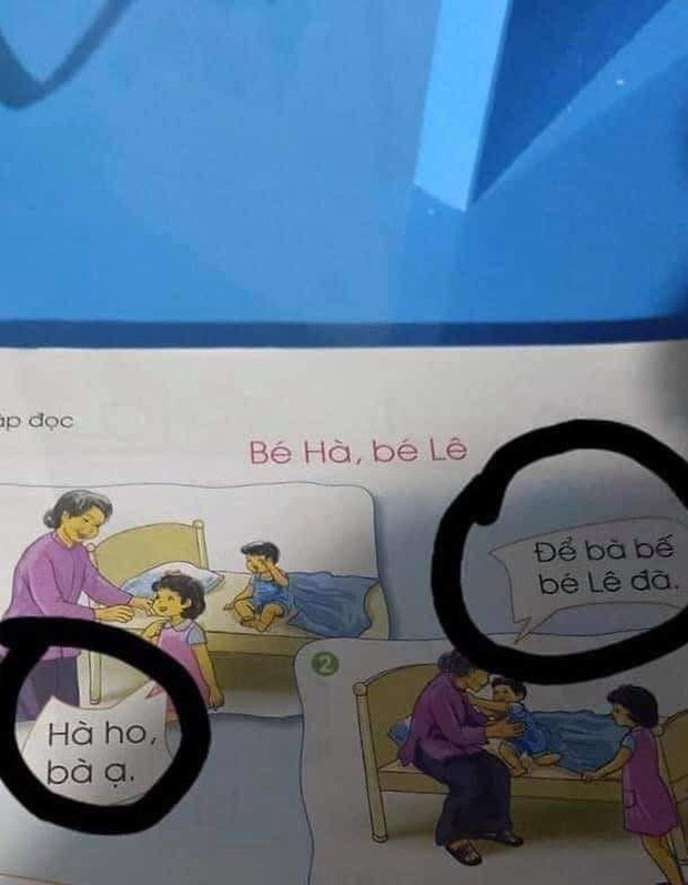 Nội dung gây tranh cãi trong sách Tiếng Việt lớp 1: Bé Hà bị ho, bà bế bé Lê? ảnh 1