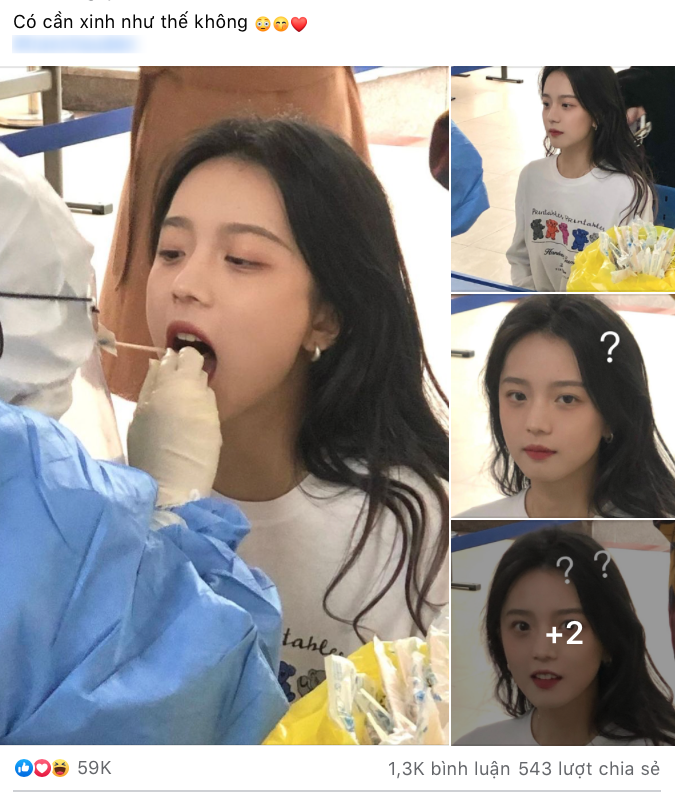 Gái xinh đi xét nghiệm COVID-19 khiến MXH “chao đảo” vì nhan sắc như chị em Jisoo (BLACKPINK) ảnh 1