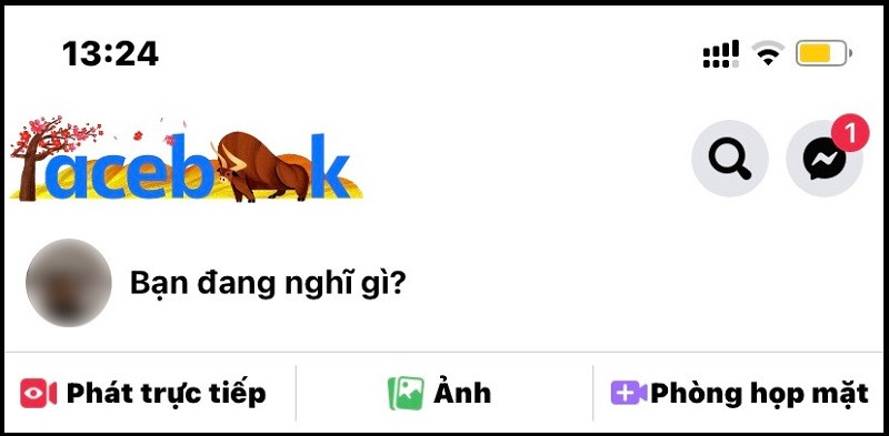 Facebook đổi logo trâu vàng và cành đào đón Tết, Google bắn pháo hoa tưng bừng ảnh 1