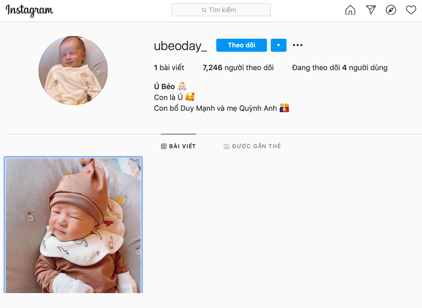 “Công chúa béo” Quỳnh Anh khoe mặt mộc sau khi sinh, lập hẳn Instagram cho bé Ú ảnh 3